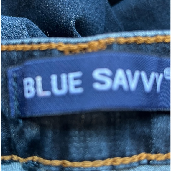 BLUE SAVVY WOMENS DARK WASH JEANS - Picture 4 of 10